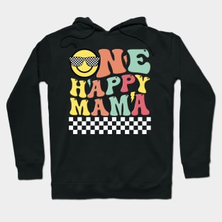 One Happy Mama Groovy 1st Birthday Dude Matching Family Hoodie